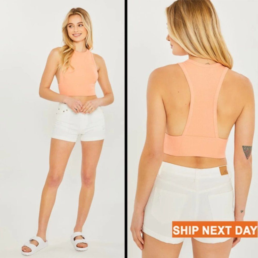 Knit Cropped Tank Top - Cropped - Crop Top - Wardrobe Essentials - Casual Top